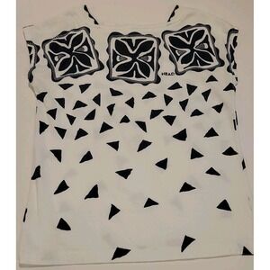 Vtg Head Sportswear Shirt Women's Tennis Cotton Blue White USA Sleeveless Preppy